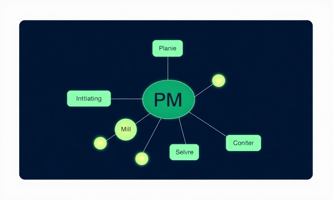 Concept map of PMI process groups and knowledge areas